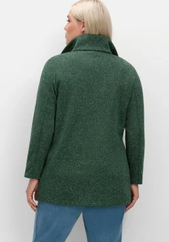 Jacke aus meliertem Strickfleece