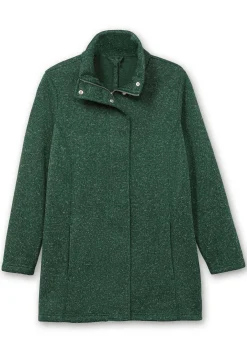 Jacke aus meliertem Strickfleece