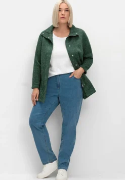 Jacke aus meliertem Strickfleece