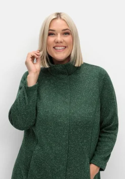 Jacke aus meliertem Strickfleece