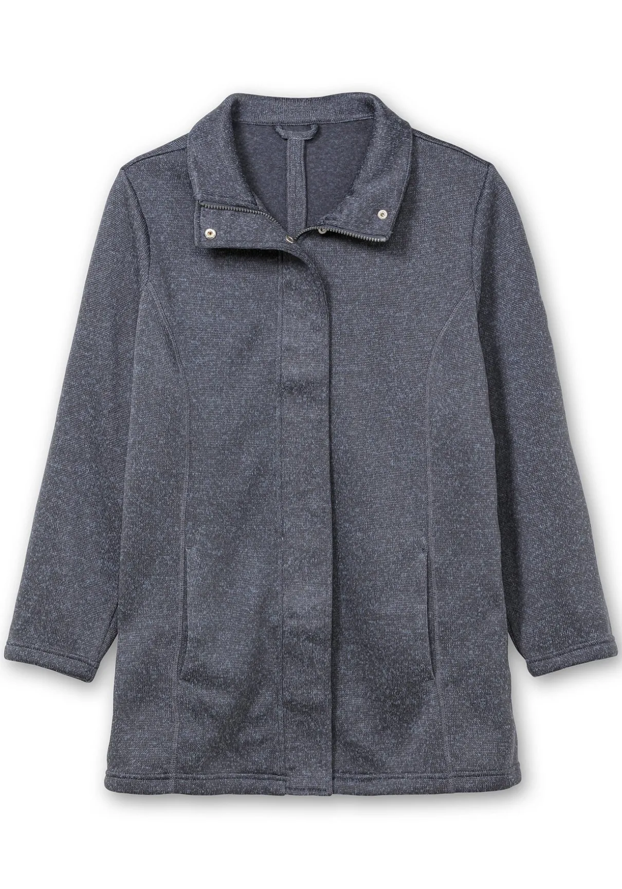 Jacke aus meliertem Strickfleece