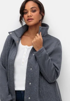 Jacke aus meliertem Strickfleece