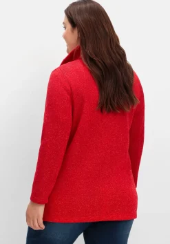 Jacke aus meliertem Strickfleece