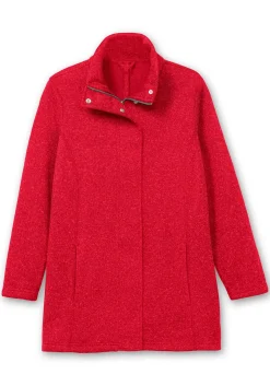 Jacke aus meliertem Strickfleece