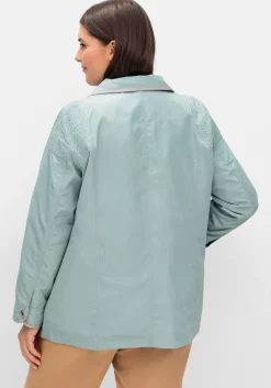 Jacke mit silberfarbenen Kontrastdetails