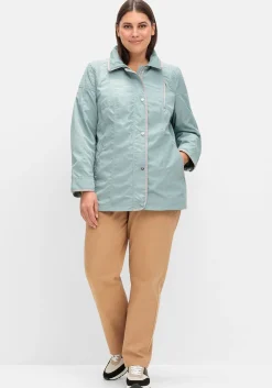 Jacke mit silberfarbenen Kontrastdetails