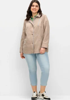 Jacke mit silberfarbenen Kontrastdetails