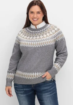 Jacquardpullover mit Norwegermuster