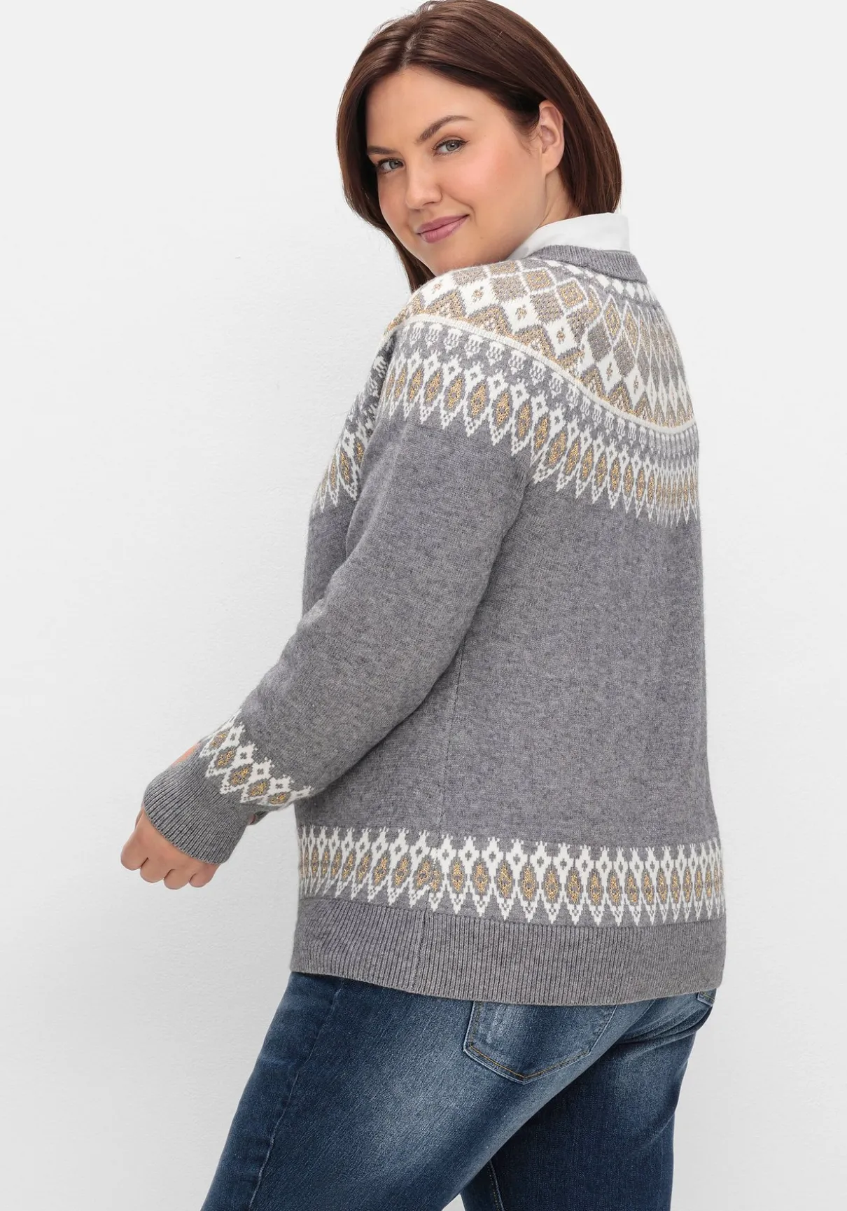Jacquardpullover mit Norwegermuster