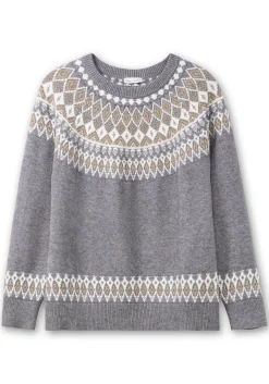 Jacquardpullover mit Norwegermuster