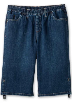 Jeans-Bermudas mit fixiertem Aufschlag