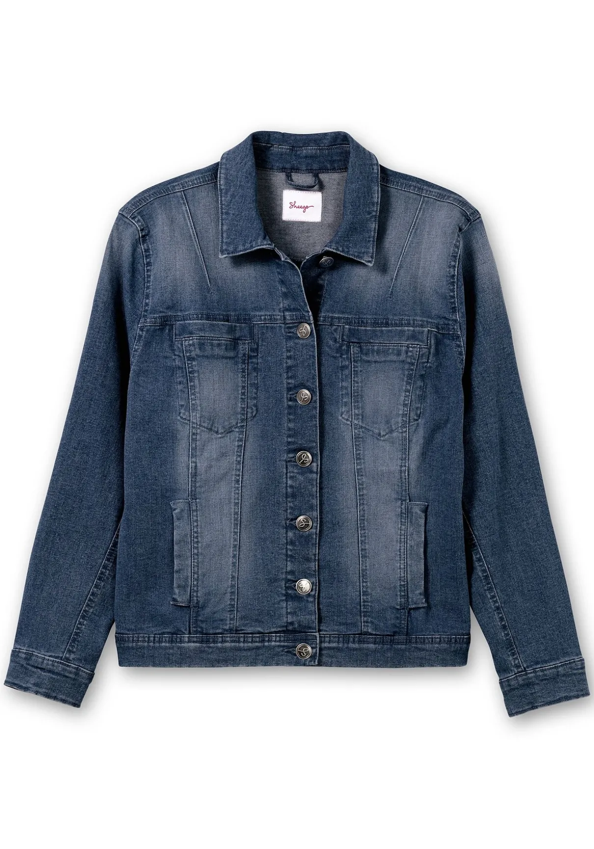 Jeansjacke in leicht taillierter und verkürzter Form