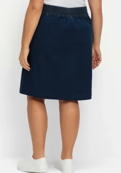 Jeansrock mit Taschen, in A-Linie