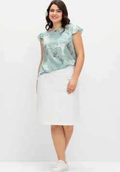 Jeansrock mit Taschen, in A-Linie