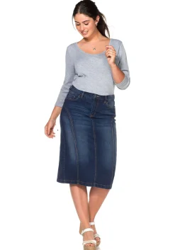 Jeansrock mit Teilungsnähten