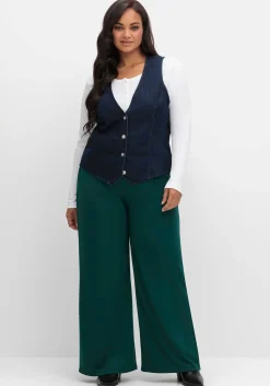 Jeansweste in kurzer, taillierter Form