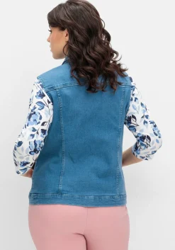 Jeansweste in leicht taillierter Form