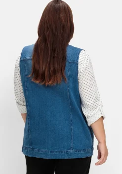 Jeansweste in leicht taillierter Form