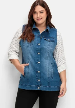 Jeansweste in leicht taillierter Form