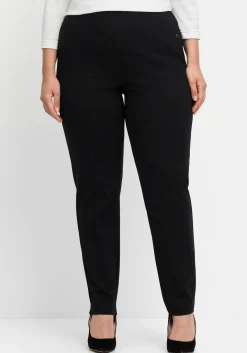 Jerseyhose aus Interlock, schmale Beinform