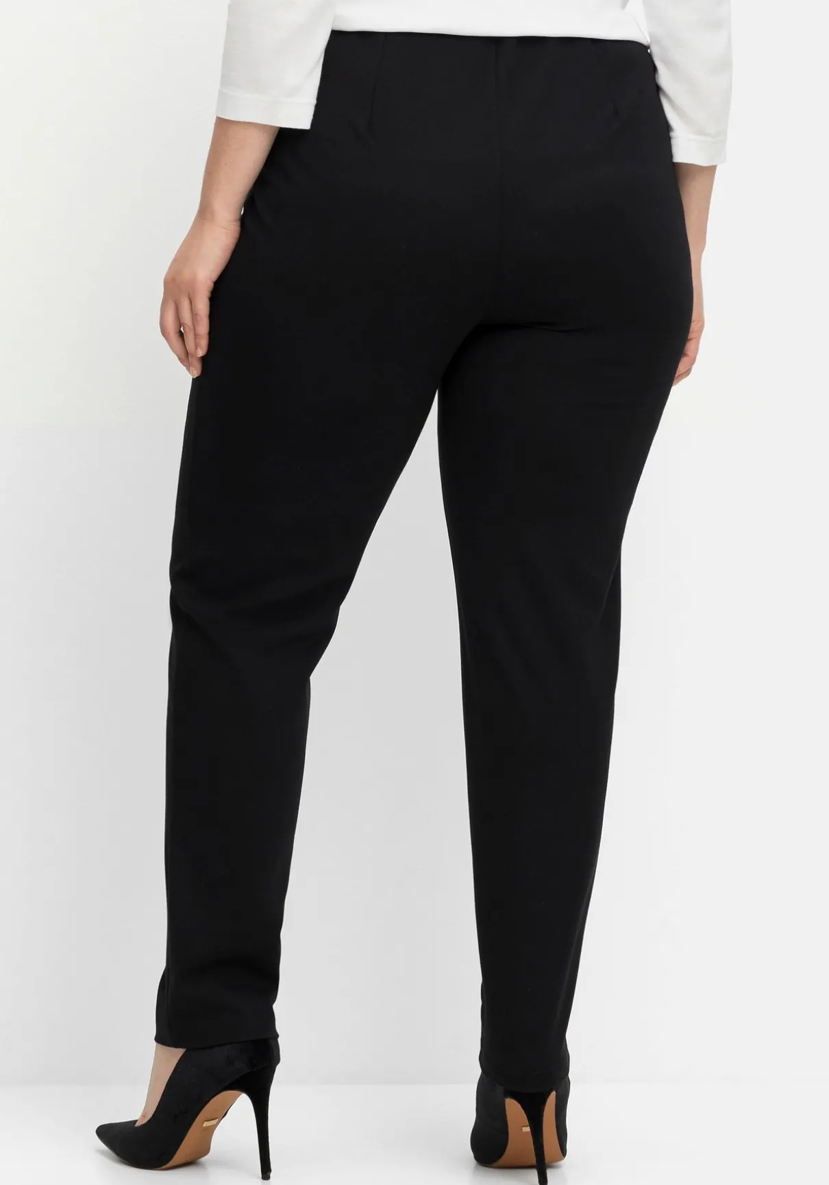 Jerseyhose aus Interlock, schmale Beinform