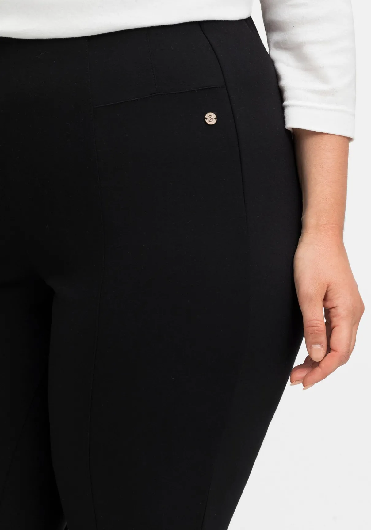 Jerseyhose aus Interlock, schmale Beinform