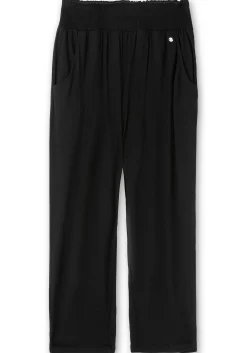 Jerseyhose mit breitem Smokbund und Blumendruck