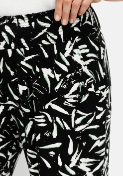 Jerseyhose mit Smokbund und Saumbündchen