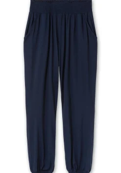 Jerseyhose mit Smokbund und Gummibündchen