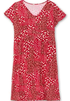 Jerseykleid in Midilänge, mit Blumenprint