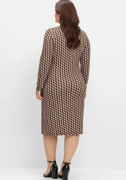 Jerseykleid in Wickeloptik, mit Grafikprint