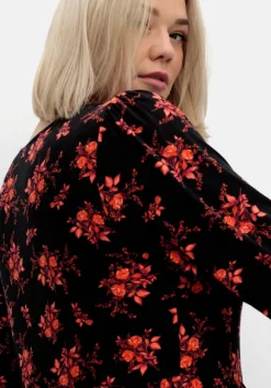 Jerseykleid mit floralem Alloverdruck