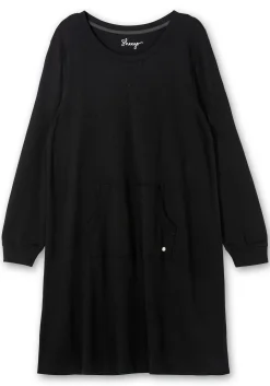 Jerseykleid mit Kängurutasche, in leichter A-Linie