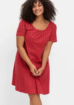 Jerseykleid mit schwingendem Rockteil