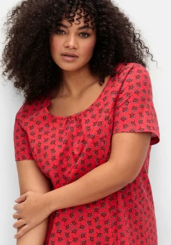 Jerseykleid mit schwingendem Rockteil