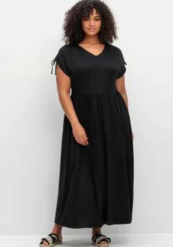 Jerseykleid mit Tunnelzug am Ärmel