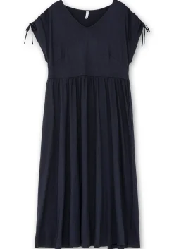 Jerseykleid mit Tunnelzug am Ärmel