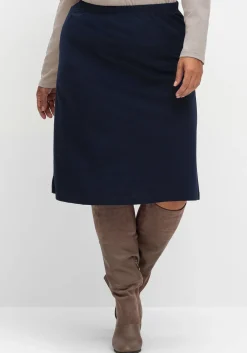 Jerseyrock in leichter A-Linie, mit Schlupfbund