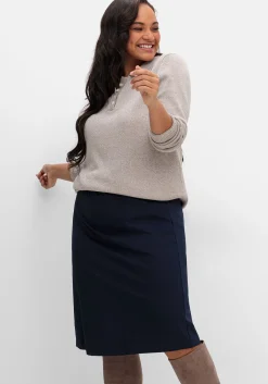 Jerseyrock in leichter A-Linie, mit Schlupfbund