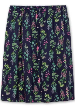 Jerseyrock in Midilänge, mit Blumenprint