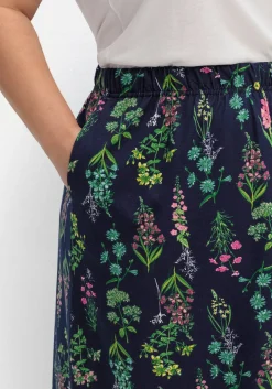 Jerseyrock in Midilänge, mit Blumenprint