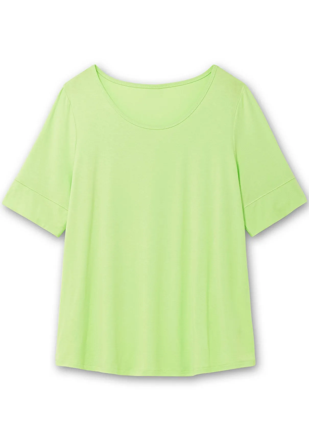 Jerseyshirt mit abgerundetem Saum