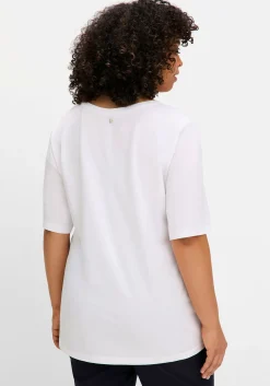 Jerseyshirt mit V-Ausschnitt, leicht tailliert