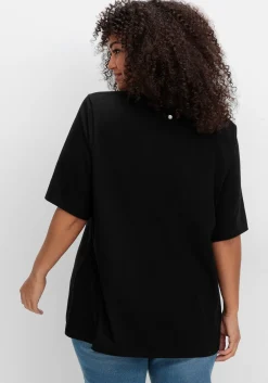 Jerseyshirt mit V-Ausschnitt, leicht tailliert