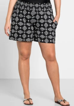 Jerseyshorts mit Smokbund und zwei Taschen