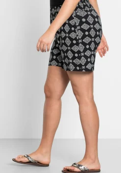 Jerseyshorts mit Smokbund und zwei Taschen