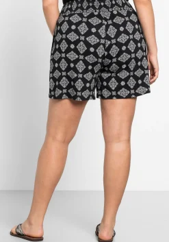 Jerseyshorts mit Smokbund und zwei Taschen