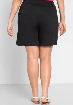 Jerseyshorts mit Smokbund und zwei Taschen