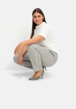 Joggpants in Struktur-Optik, mit Galonstreifen