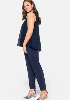 Jumpsuit im Lagenlook mit Chiffon-Oberteil